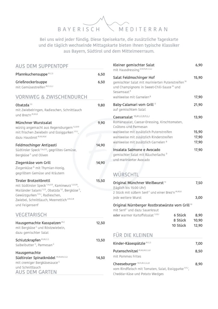 Restaurant & Speisekarte | Gasthof Feldmochinger Hof München
